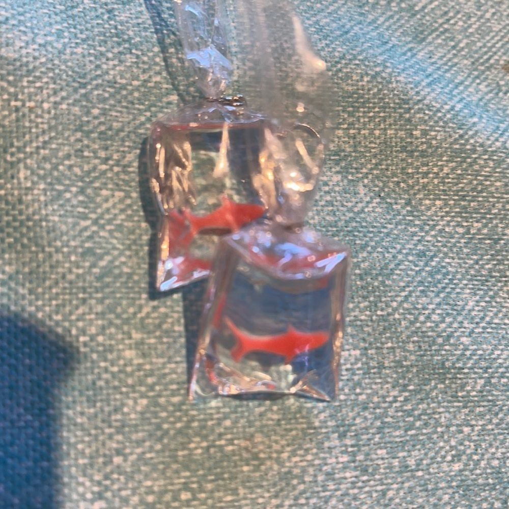 EARRINGS - Goldfish in a Bag!